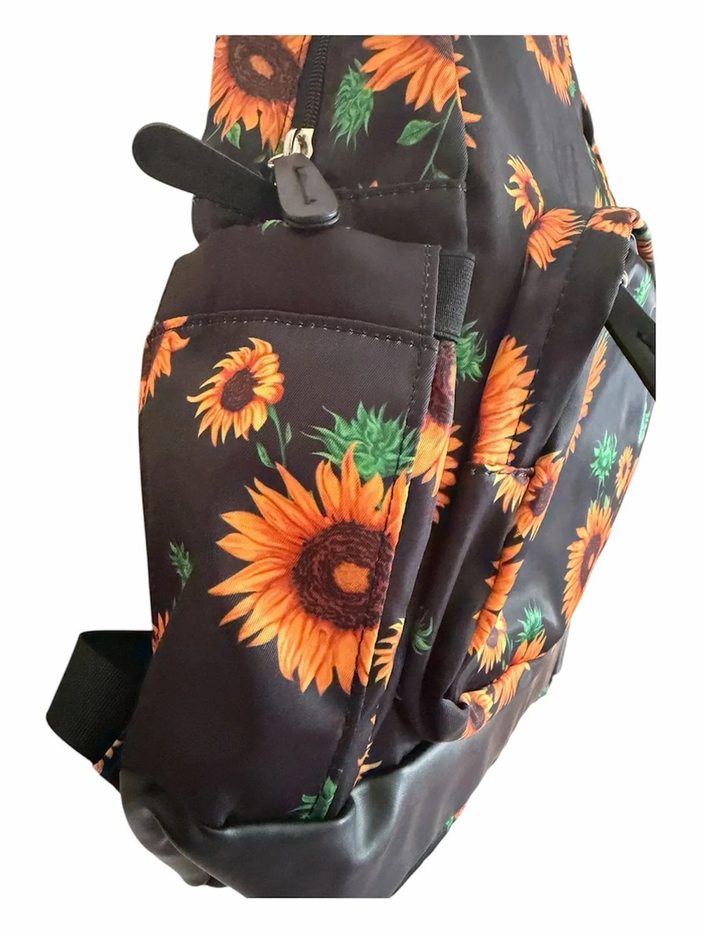 NWOT Sunflower Print Black Backpack by Mosiso